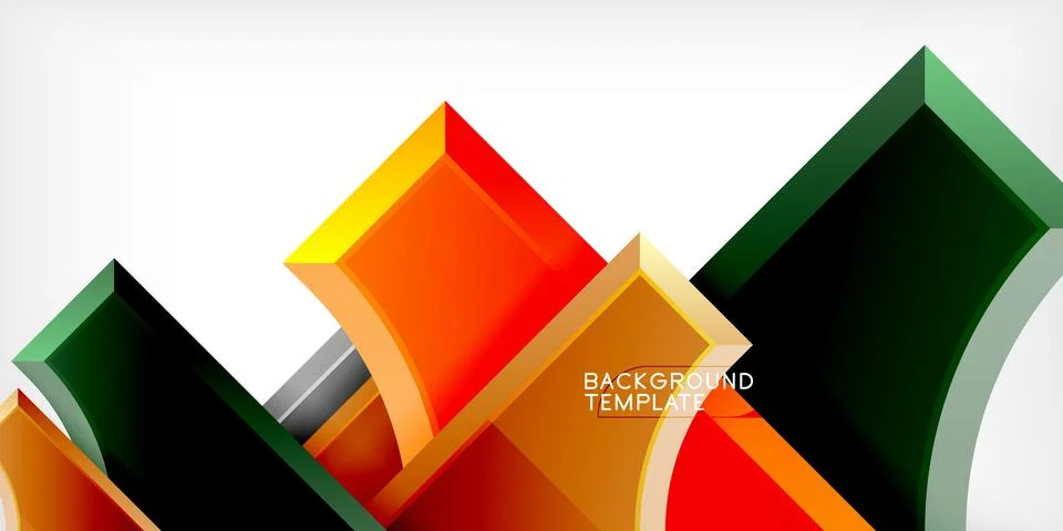 Square, arrow shapes with round elements Vector Illustration For Wallpaper Stock Illustration