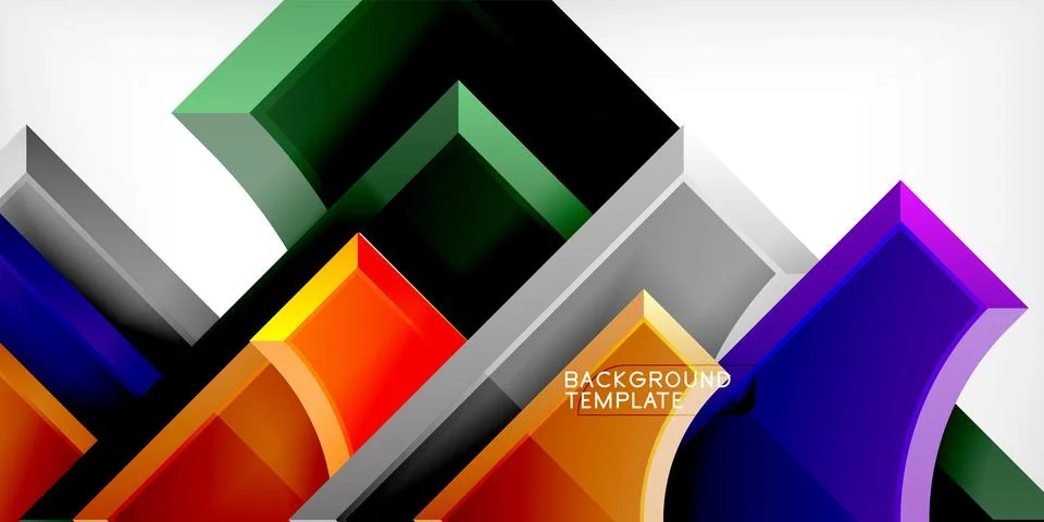 Square, arrow shapes with round elements Vector Illustration For Wallpaper 스톡 일러스트