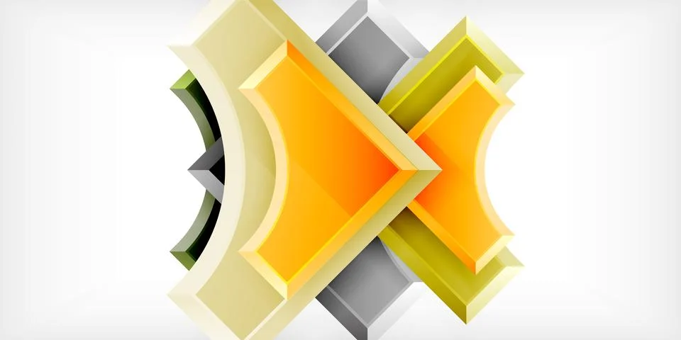 Square, arrow shapes with round elements Vector Illustration For Wallpaper,.. 스톡 일러스트