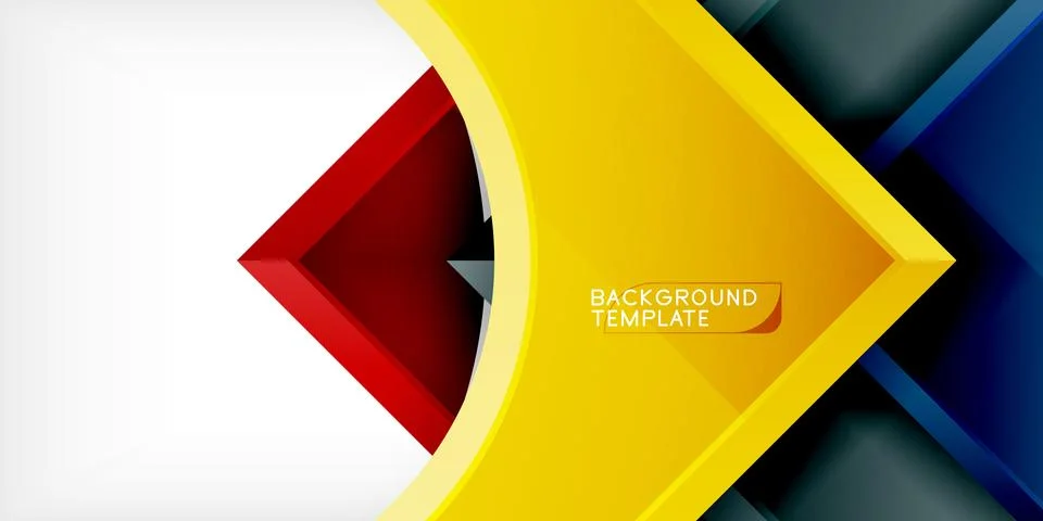 Square, arrow shapes with round elements Vector Illustration For Wallpaper,.. Stock Illustration