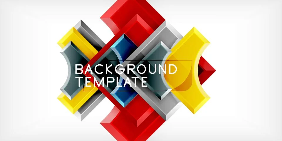 Square, arrow shapes with round elements Vector Illustration For Wallpaper,.. Stock Illustration