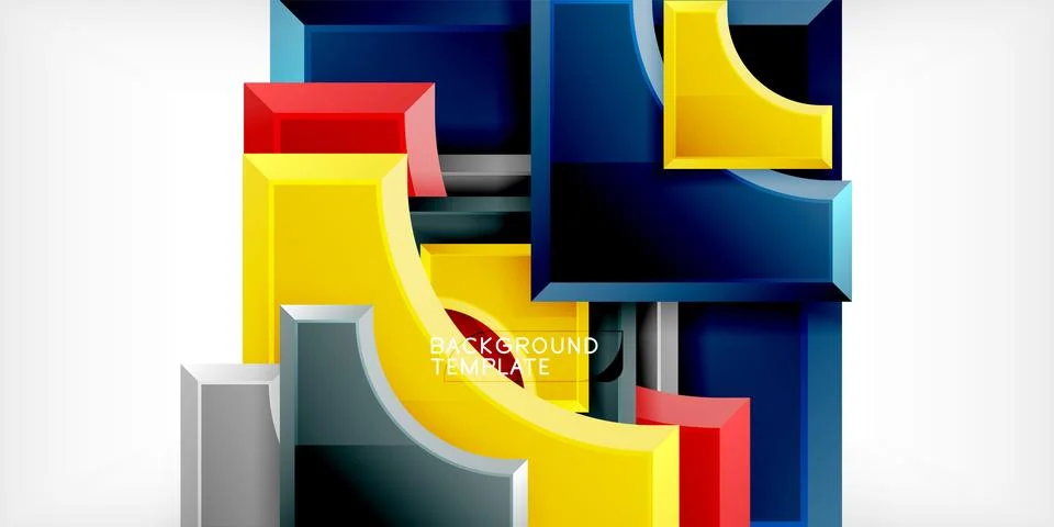 Square, arrow shapes with round elements Vector Illustration For Wallpaper,.. Stock Illustration