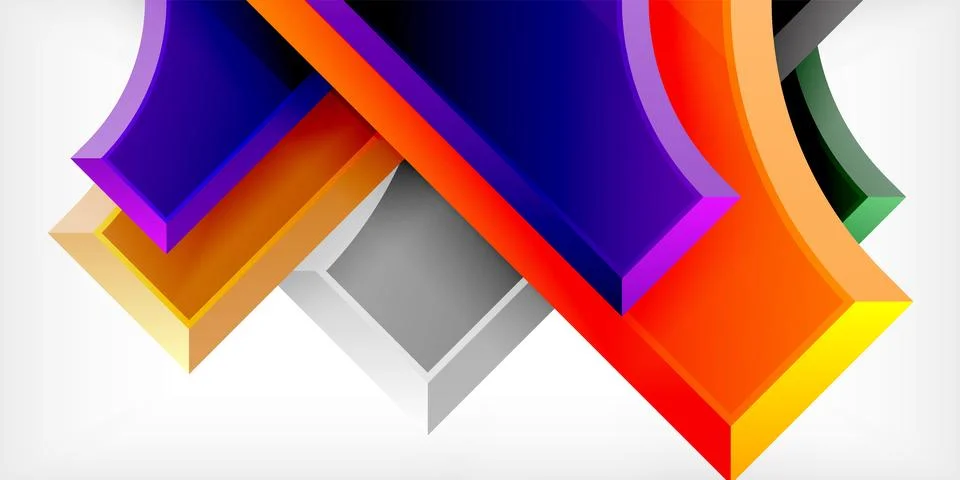 Square, arrow shapes with round elements Vector Illustration For Wallpaper, Stock Illustration