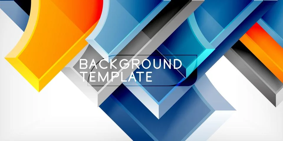 Square, arrow shapes with round elements Vector Illustration For Wallpaper, Illustrazione stock