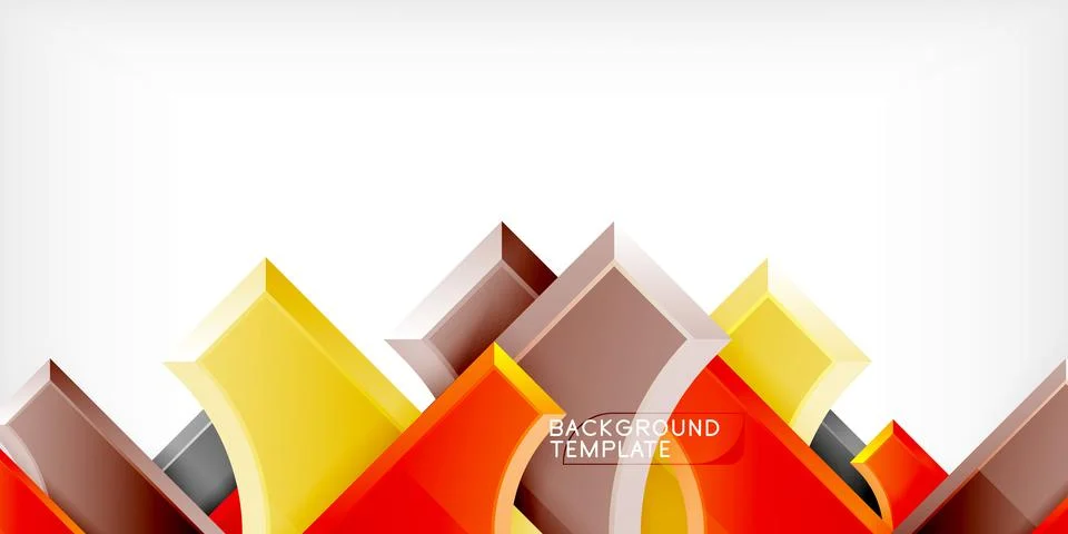 Square, arrow shapes with round elements Vector Illustration For Wallpaper, Illustrazione stock