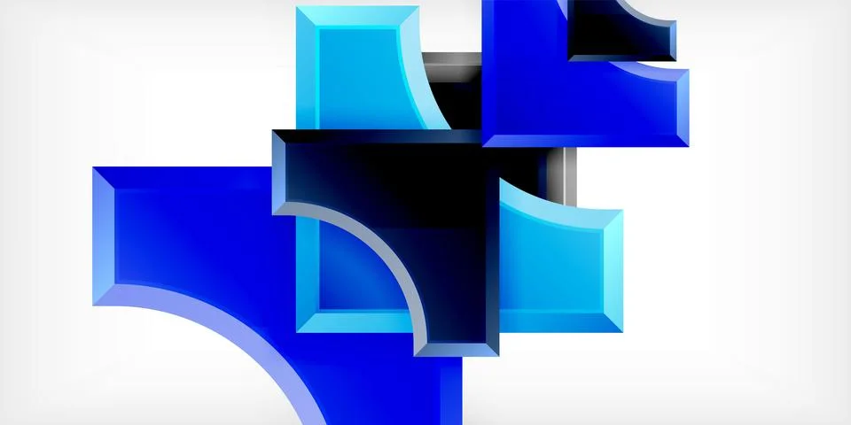 Square, arrow shapes with round elements Vector Illustration For Wallpaper, 스톡 일러스트