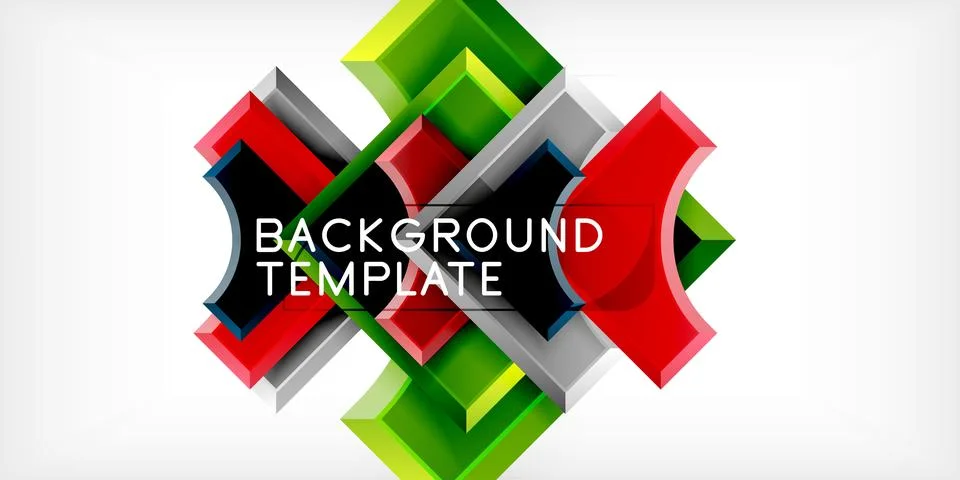 Square, arrow shapes with round elements Vector Illustration For Wallpaper, イラスト素材