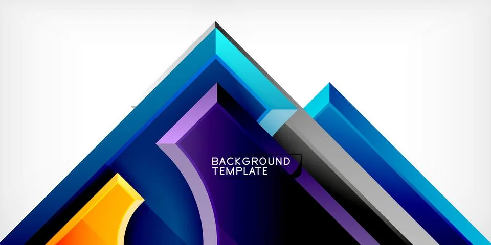 Square, arrow shapes with round elements Vector Illustration For Wallpaper, Stock Illustration