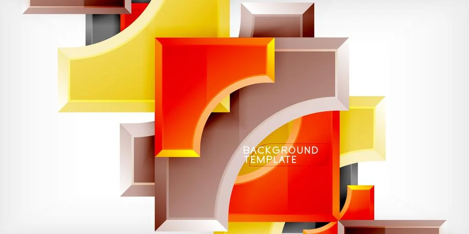 Square, arrow shapes with round elements Vector Illustration For Wallpaper, 스톡 일러스트