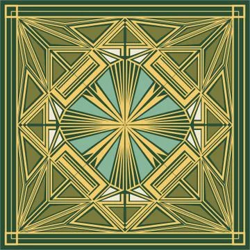 Square art deco ornament Stock-Illustration