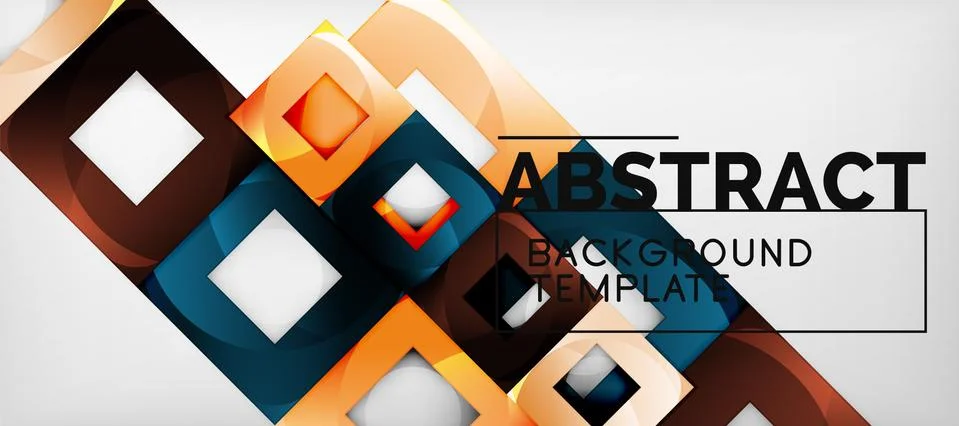 Square background, abstract squares on grey, business or techno template 스톡 일러스트