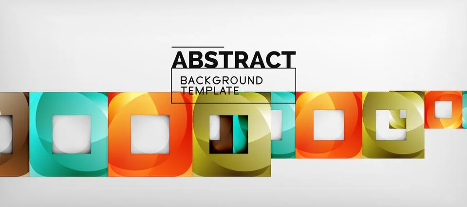 Square background, abstract squares on grey, business or techno template イラスト素材
