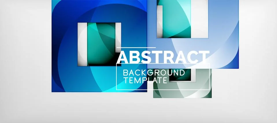Square background, abstract squares on grey, business or techno template Ilustração Stock