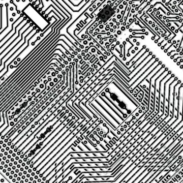 Square background - electronic circuit board Illustrazione stock