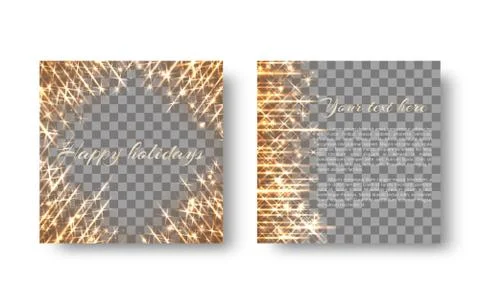 Square background with flickering light Illustrazione stock