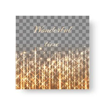 Square background with golden shine Illustrazione stock