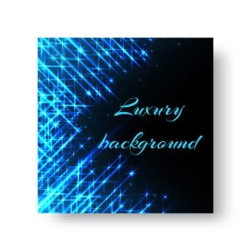 Square background with neon light Stock Illustration