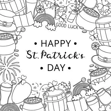 Square background for Saint patrick s day. Stock Illustration