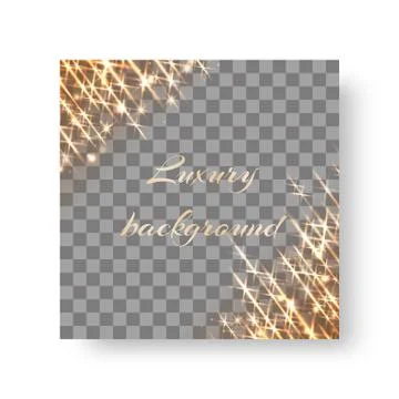 Square background with shiny particles Stock Illustration