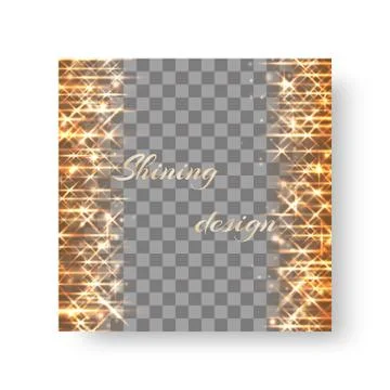 Square background with winter lights Stock Illustration