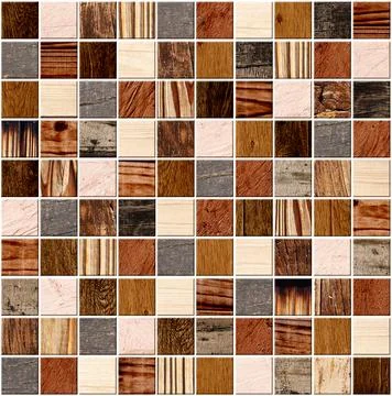 Square background with wooden pattern of different colors. Samples textures.. Stock Illustration