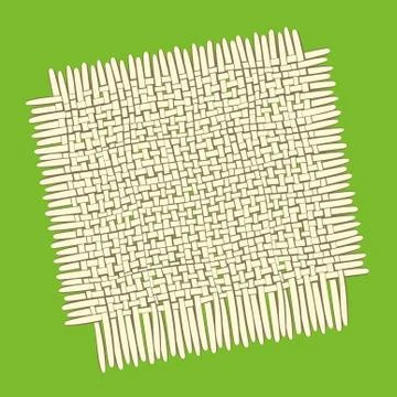 Square bamboo mat 스톡 일러스트