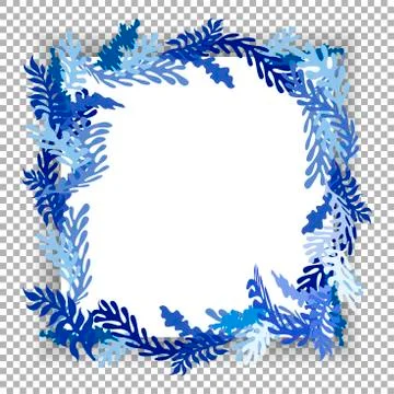 Square banner with floral pattern and place for your text. Vector isolated Stock Illustration