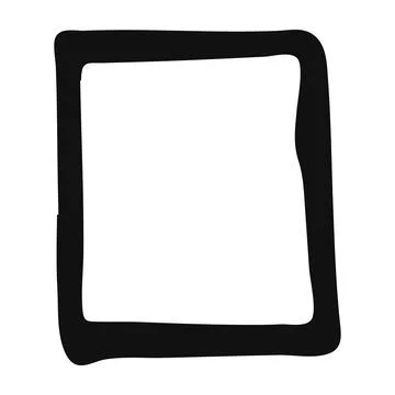 Square banner hand painted with black ink brush Stock Illustration