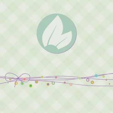 Square banner with leaf. EPS 8 Stock Illustration