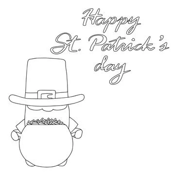 Square banner for st Patrick day in doodle style. Stock Illustration