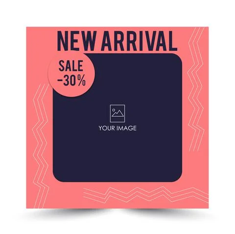 Square banner template. Suitable for social media posts and web ads on the Stock-Illustration
