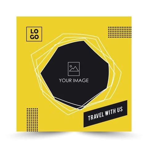 Square banner template. Suitable for social media posts and web ads on the Stock-Illustration