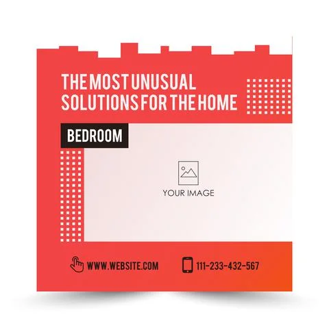 Square banner template. Suitable for social media posts and web ads on the Stock Illustration