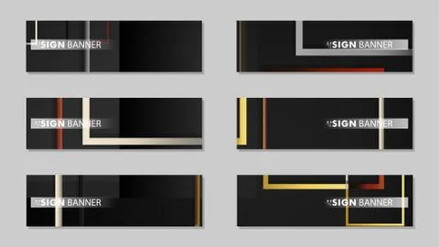 Square banner vector collection. stone and brick gradient color composition Ilustración de archivo