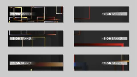 Square banner vector collection. stone and brick gradient color composition Ilustración de archivo