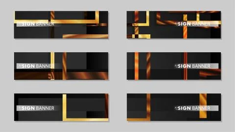 Square banner vector collection. wood gradient color composition Ilustración de archivo
