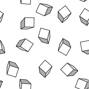 Square bar metal profile vector seamless pattern Illustrazione stock