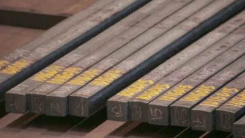 Square bar steel Stock Footage 72713545