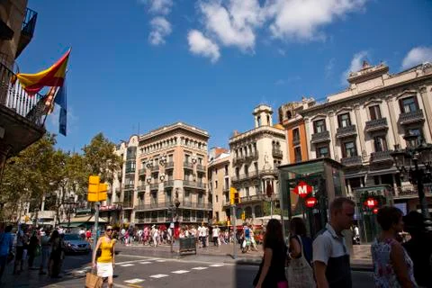 A square in barcelona Foto stock
