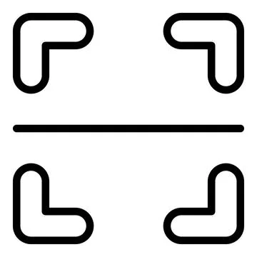 Square barcode icon outline vector. Scan qrcode Illustrazione stock