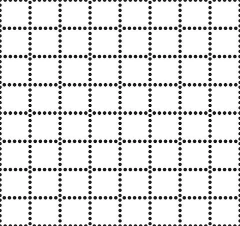 Square base grid. Seamless pattern background. Modern black dot shape design Stock Illustration