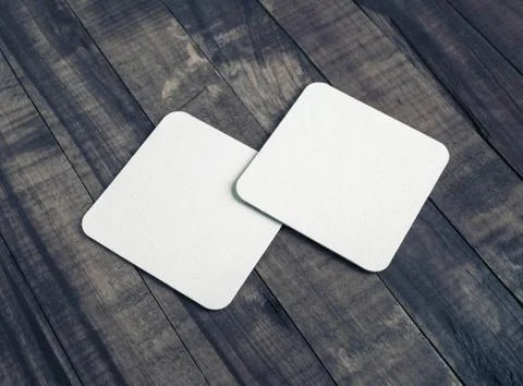 Square beer coasters Stock Photos