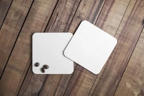 Square beer coasters Stock Photos