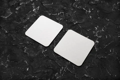 Square beer coasters Stock Photos
