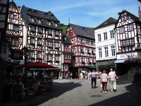 Square in Bernkastel Foto stock