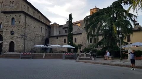 Square bevagna entry Stock Footage 239158202