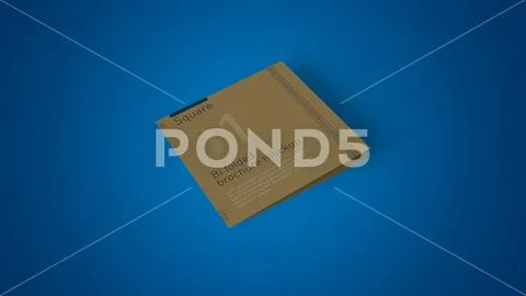 Square Bi Fold Brochure Mockup PSD Template