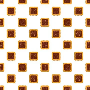 Square biscuit pattern seamless vector Stock Illustration