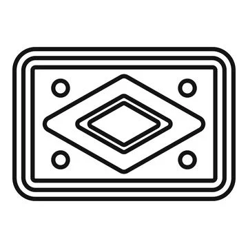 Square biscuit presenting geometric shape with four circles Stock Illustration