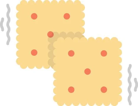 Square biscuits illustration in minimal style Illustrazione stock